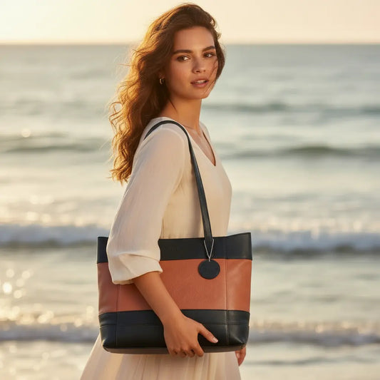 Chirpy Leather Tote Bag for Women SLIDEUP BAGS