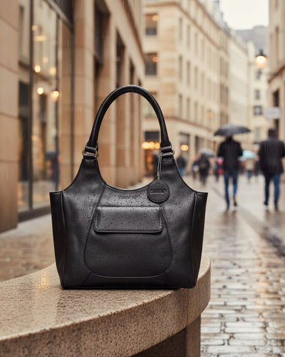 Gleeful Leather Shoulder Bag – Pure Leather RFID Tote for Women