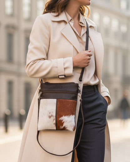 Majestic Leather Crossbody – Hair-On Cowhide & Pure Leather Bag