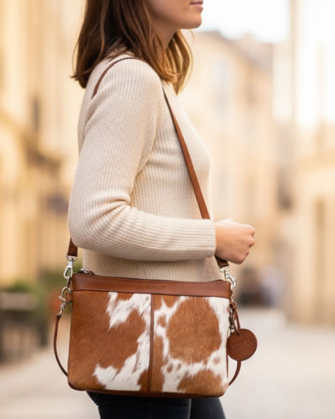 Mirthful Leather Crossbody & Clutch – Hair-On Pure Leather Bag