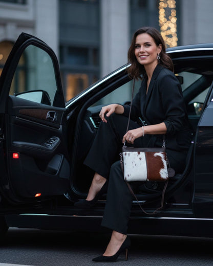 Mirthful Leather Crossbody & Clutch – Hair-On Pure Leather Bag