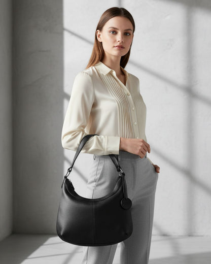 Bubble Leather Bag – Women’s Genuine Leather Tote with RFID