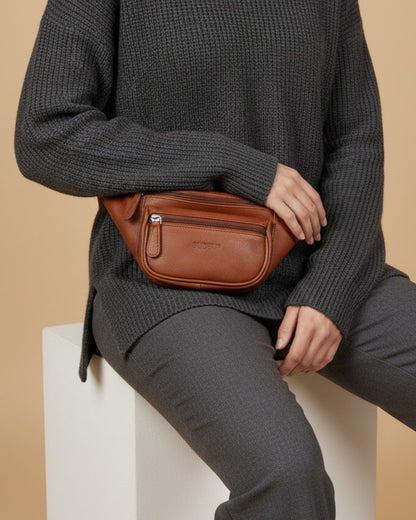 Blithe Leather Hip Bag – Pure Leather Unisex Travel Waist Bag